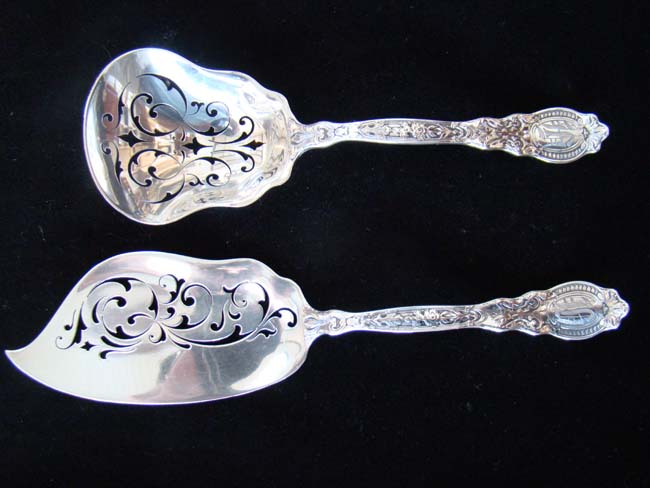A fine pair of American Sterling Silver serving pieces circa 1905